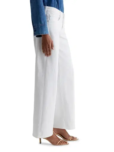 AG Jeans Women's Adria Mid-Rise Relaxed Fit Jeans - Gallery White - Size 31 | Thumbnail 3