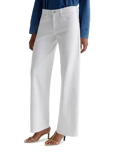 AG Jeans Women's Adria Mid-Rise Relaxed Fit Jeans - Gallery White - Size 31 | Thumbnail 4