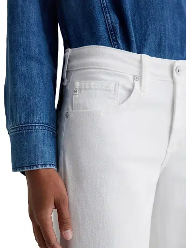 AG Jeans Women's Adria Mid-Rise Relaxed Fit Jeans - Gallery White - Size 31 | Thumbnail 6