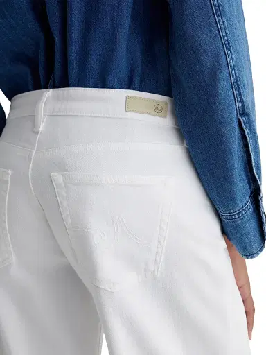 AG Jeans Women's Adria Mid-Rise Relaxed Fit Jeans - Gallery White - Size 31 | Thumbnail 7
