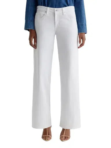 AG Jeans Women's Adria Mid-Rise Relaxed Fit Jeans - Gallery White - Size 31 | Thumbnail 1