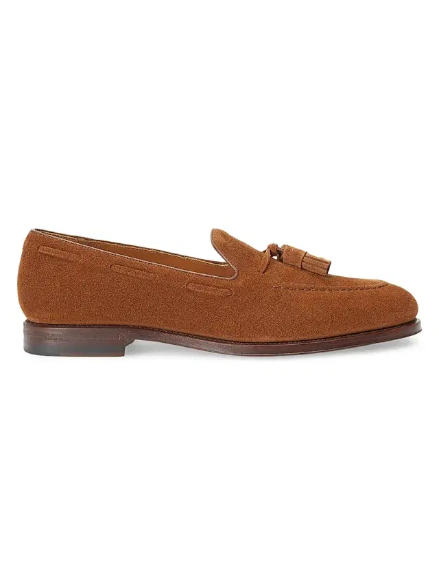 Polo Ralph Lauren Men's Maestra Tassel Suede Loafers - New Vintage Pale Russet - Size 9