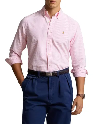 Polo Ralph Lauren Men's Logo-Embroidered Striped Cotton Oxford Shirt | Thumbnail 3
