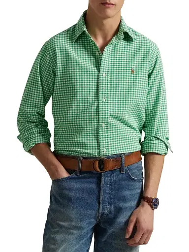 Polo Ralph Lauren Men's Logo-Embroidered Gingham Cotton Oxford Shirt | Thumbnail 3