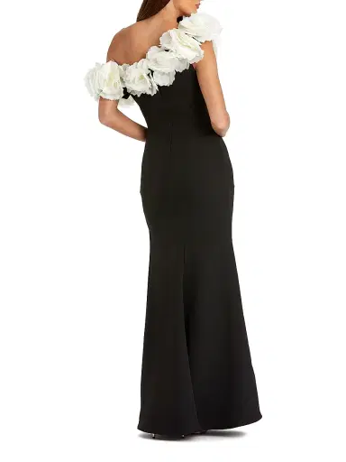 Mac Duggal Women's Evening Floral Jersey Off-The-Shoulder Gown | Thumbnail 2 Mac Duggal Women's Evening Floral Jersey Off-The-Shoulder Gown | Thumbnail 2