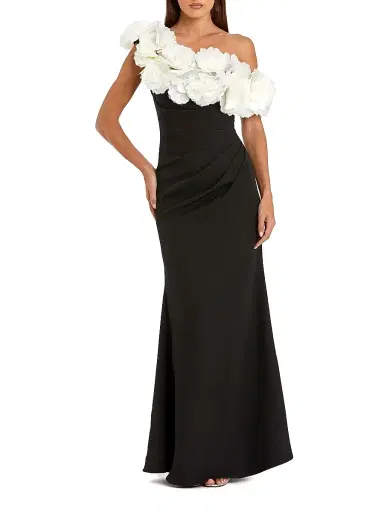 Mac Duggal Women's Evening Floral Jersey Off-The-Shoulder Gown | Thumbnail 1 Mac Duggal Women's Evening Floral Jersey Off-The-Shoulder Gown | Thumbnail 1