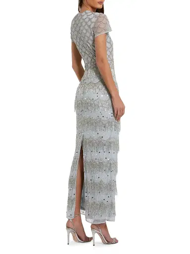 Mac Duggal Women's Evening Beaded Cap-Sleeve Gown - Seafoam - Size 14 | Thumbnail 2 Mac Duggal Women's Evening Beaded Cap-Sleeve Gown - Seafoam - Size 14 | Thumbnail 2