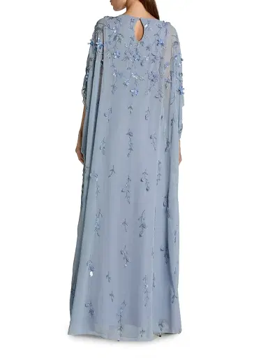 Mac Duggal Women's Embellished Trapeze Dress - Powder Blue - Size 16 | Thumbnail 2
