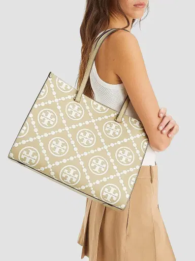 Tory Burch Women's T Monogram Embossed Leather Tote Bag | Thumbnail 2