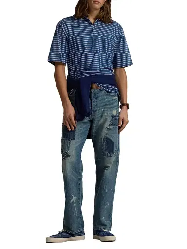 Polo Ralph Lauren Men's Classic-Fit Striped Jersey Polo Shirt - Medium Indigo Multi - Size XXL | Thumbnail 2 Polo Ralph Lauren Men's Classic-Fit Striped Jersey Polo Shirt - Medium Indigo Multi - Size XXL | Thumbnail 2