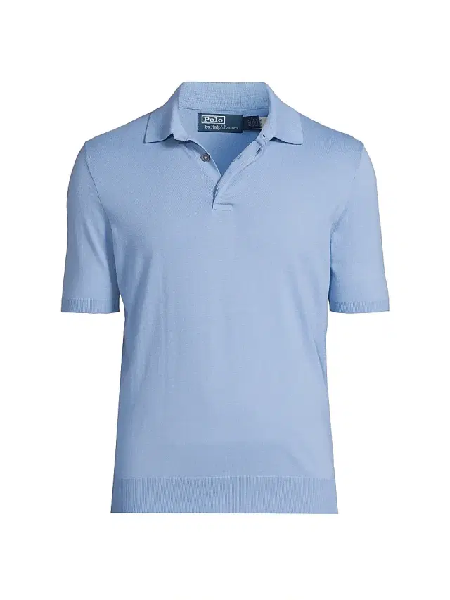 Polo Ralph Lauren Men's Cotton Polo-Collar Sweater - Bristol Blue