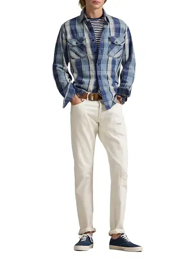 Polo Ralph Lauren Men's Classic-Fit Plaid Flannel Workshirt - Blue Multi - Size XXL | Thumbnail 2 Polo Ralph Lauren Men's Classic-Fit Plaid Flannel Workshirt - Blue Multi - Size XXL | Thumbnail 2