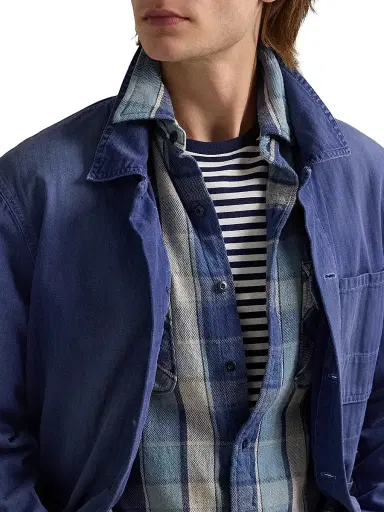 Polo Ralph Lauren Men's Classic-Fit Plaid Flannel Workshirt - Blue Multi - Size XXL | Thumbnail 6 Polo Ralph Lauren Men's Classic-Fit Plaid Flannel Workshirt - Blue Multi - Size XXL | Thumbnail 6
