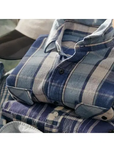 Polo Ralph Lauren Men's Classic-Fit Plaid Flannel Workshirt - Blue Multi - Size XXL | Thumbnail 8 Polo Ralph Lauren Men's Classic-Fit Plaid Flannel Workshirt - Blue Multi - Size XXL | Thumbnail 8
