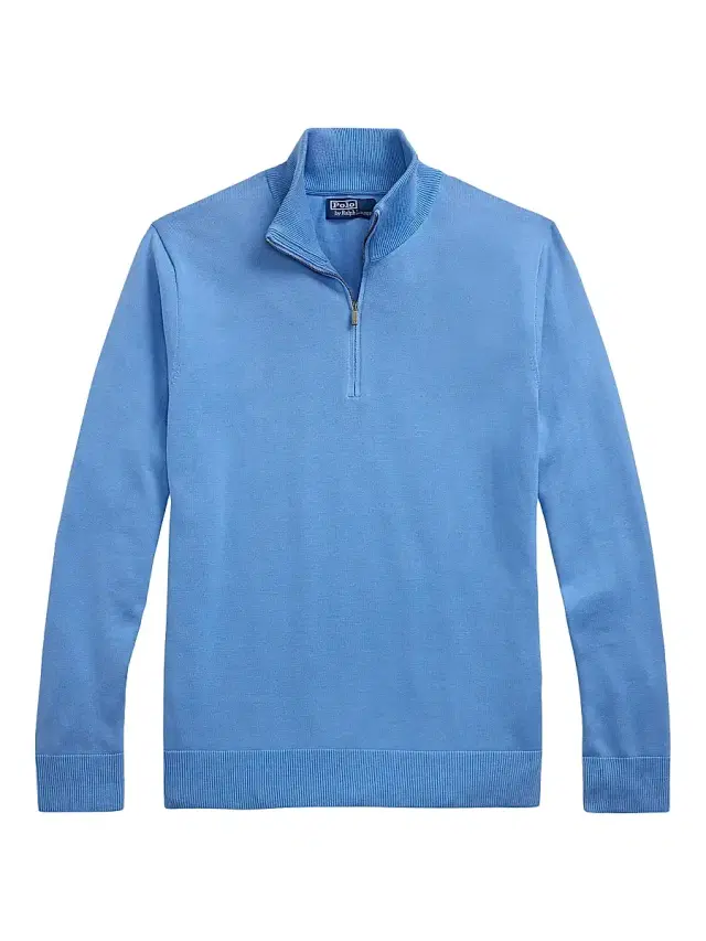 Polo Ralph Lauren Men's Cotton Quarter-Zip Sweater - Bristol Blue