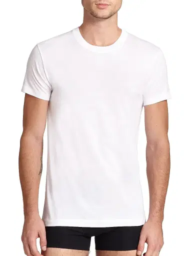 2XIST Men's Pima Cotton Crewneck Tee - White | Thumbnail 3