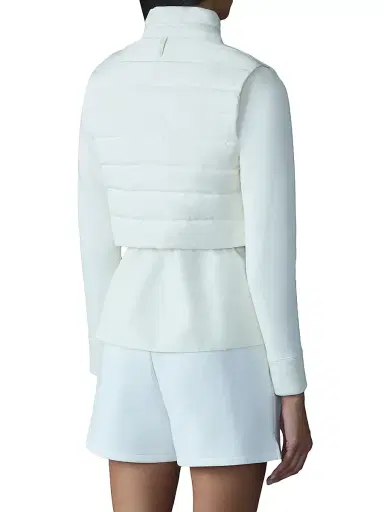 Mackage Women's Priscilla Mixed-Media Jacket - Cream - Size Large | Thumbnail 4 Mackage Women's Priscilla Mixed-Media Jacket - Cream - Size Large | Thumbnail 4