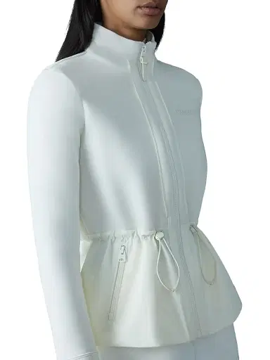 Mackage Women's Priscilla Mixed-Media Jacket - Cream - Size Large | Thumbnail 6 Mackage Women's Priscilla Mixed-Media Jacket - Cream - Size Large | Thumbnail 6
