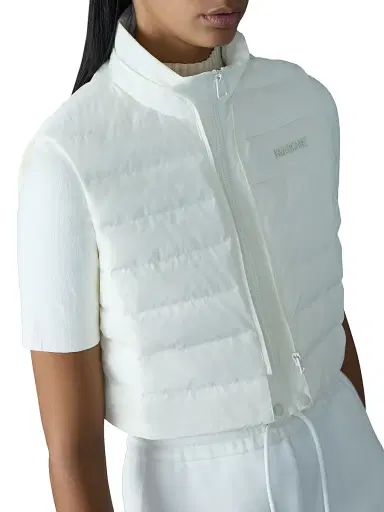 Mackage Women's Priscilla Mixed-Media Jacket - Cream - Size Large | Thumbnail 7 Mackage Women's Priscilla Mixed-Media Jacket - Cream - Size Large | Thumbnail 7