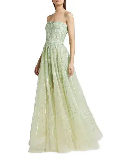 Atelier Prabal Gurung Women's Nancy Sequined Strapless Gown | Thumbnail 2 Atelier Prabal Gurung Women's Nancy Sequined Strapless Gown | Thumbnail 2