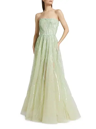 Atelier Prabal Gurung Women's Nancy Sequined Strapless Gown | Thumbnail 3 Atelier Prabal Gurung Women's Nancy Sequined Strapless Gown | Thumbnail 3