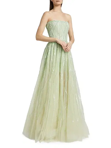 Atelier Prabal Gurung Women's Nancy Sequined Strapless Gown | Thumbnail 4 Atelier Prabal Gurung Women's Nancy Sequined Strapless Gown | Thumbnail 4