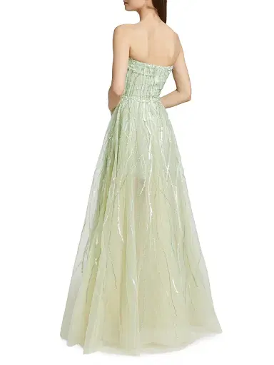 Atelier Prabal Gurung Women's Nancy Sequined Strapless Gown | Thumbnail 5 Atelier Prabal Gurung Women's Nancy Sequined Strapless Gown | Thumbnail 5