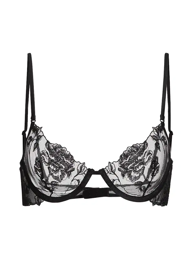 Women's Dominique Lace Demi Bra - Black