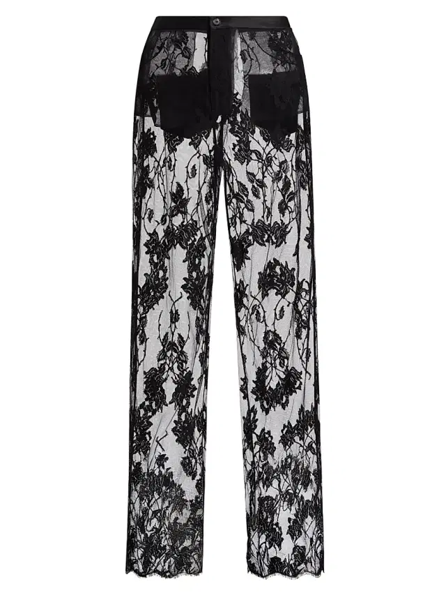 Kiki de Montparnasse Women's Dominique Sheer Lace Pants - Black