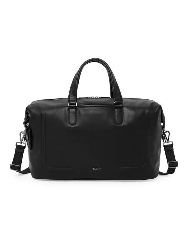TUMI Men's Nelson Leather Duffel Bag - Blackbombe