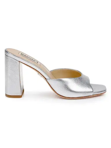 BADGLEY MISCHKA Women's Cadence Leather Mules - Silver - Size 10 | Thumbnail 1 BADGLEY MISCHKA Women's Cadence Leather Mules - Silver - Size 10 | Thumbnail 1