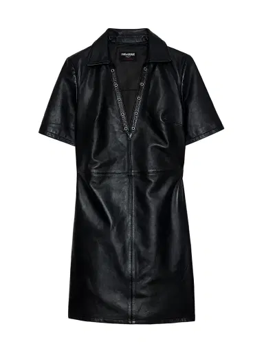 Zadig & Voltaire Women's Ralmy Grommet Embellished Leather Minidress | Thumbnail 1 Zadig & Voltaire Women's Ralmy Grommet Embellished Leather Minidress | Thumbnail 1