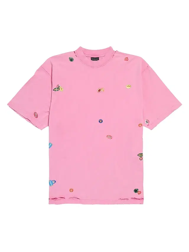 Balenciaga Women's Fruity  Fit T-Shirt - Faded Pink