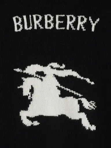 Burberry Men's Equestrian Knight Design Wool & Cashmere Sweater - Black - Size XL | Thumbnail 6