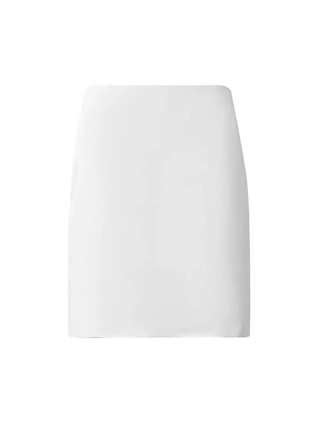 Akris Women's Cotton & Silk Pencil Miniskirt - Ecru