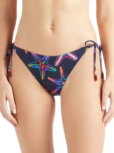 Vilebrequin Women's Disco Stars Side-Tie Bikini Bottom - Blue Marine Navy | Thumbnail 4
