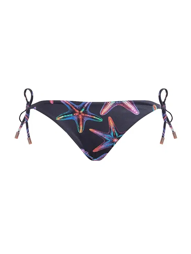 Vilebrequin Women's Disco Stars Side-Tie Bikini Bottom - Blue Marine Navy