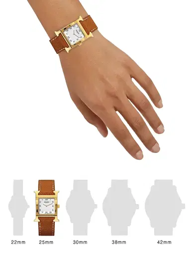 HERMÈS Women's Heure H 25MM Goldplated Stainless Steel & Leather Strap Watch - Gold Grained | Thumbnail 2 HERMÈS Women's Heure H 25MM Goldplated Stainless Steel & Leather Strap Watch - Gold Grained | Thumbnail 2