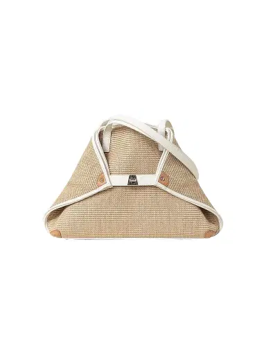 Akris Women's Ai Convertible Raffia & Leather Shopper Tote Bag - Nature White | Thumbnail 1 Akris Women's Ai Convertible Raffia & Leather Shopper Tote Bag - Nature White | Thumbnail 1
