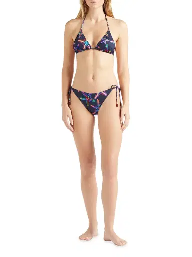 Vilebrequin Women's Disco Stars Printed Bikini Top - Blue Marine Navy | Thumbnail 2