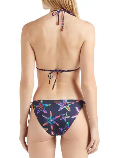 Vilebrequin Women's Disco Stars Printed Bikini Top - Blue Marine Navy | Thumbnail 4
