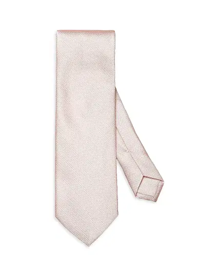 Eton Men's Herringbone Woven Silk Tie - Pink | Thumbnail 1 Eton Men's Herringbone Woven Silk Tie - Pink | Thumbnail 1