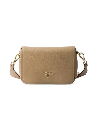 Prada Women's Leather Shoulder Bag - Beige Khaki | Thumbnail 1 Prada Women's Leather Shoulder Bag - Beige Khaki | Thumbnail 1