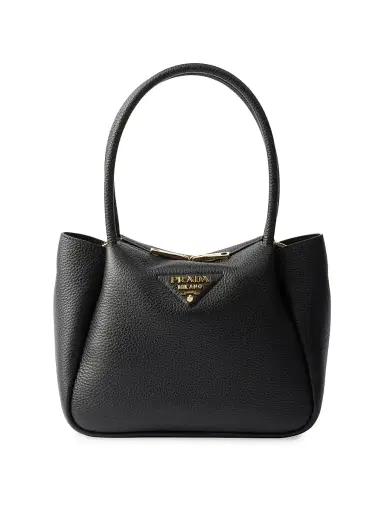 Prada Women's Flou Small Leather Shoulder Bag - Black | Thumbnail 1 Prada Women's Flou Small Leather Shoulder Bag - Black | Thumbnail 1