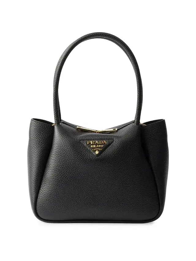 Women's Flou  Leather Shoulder Bag - Black