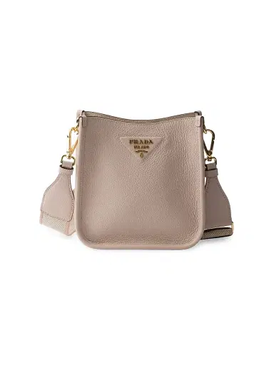 Prada Women's Mini Leather Shoulder Bag - Beige | Thumbnail 1 Prada Women's Mini Leather Shoulder Bag - Beige | Thumbnail 1
