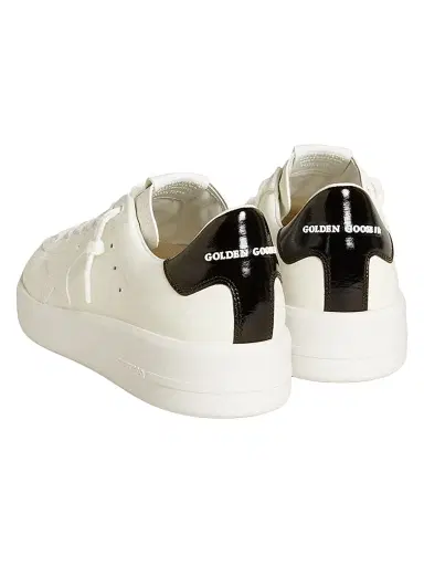 Golden Goose Men's Pure Leather Low-Top Sneakers - Optic White Black | Thumbnail 3 Golden Goose Men's Pure Leather Low-Top Sneakers - Optic White Black | Thumbnail 3
