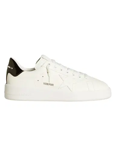 Golden Goose Men's Pure Leather Low-Top Sneakers - Optic White Black | Thumbnail 1 Golden Goose Men's Pure Leather Low-Top Sneakers - Optic White Black | Thumbnail 1