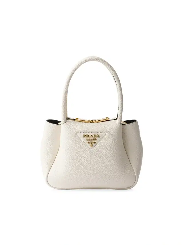 Prada Women's Flou Mini Leather Shoulder Bag - White