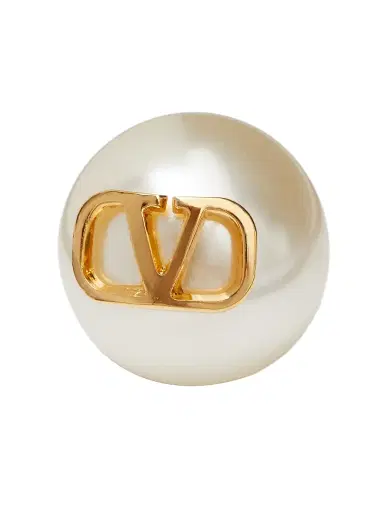 Valentino Garavani Women's VLogo Signature Earrings with Pearls - Gold | Thumbnail 3